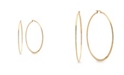 STEELTIME 18K Micron Gold Plated Stainless Steel Hoop Earrings